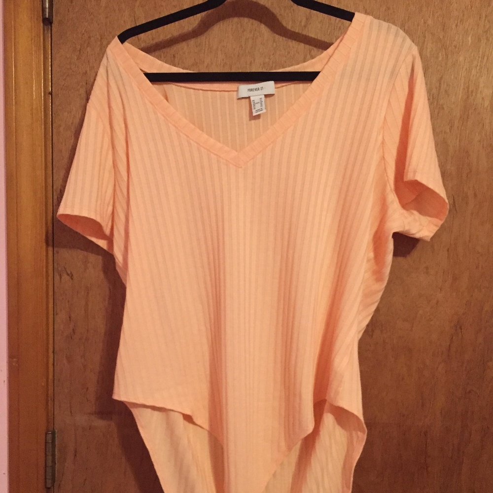 Plus Size Peach Bodysuit